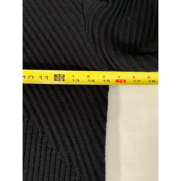 Allison New York Black Ribbed Sweater size large - Picture 6 of 6